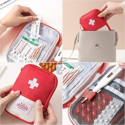 First Aid Pouch, 2-Pack Empty Mini Travel Medicine Storage Bags — view 4