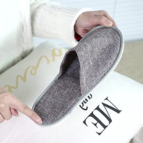 NALEINING Disposable Slippers, Non-slip Sole, Portable for Travel, Commonly Used In Hotels, Home Hospitality, Spa Slippers - 5 Pairs (One Size,10 Local Tyrant Gold) — view 6