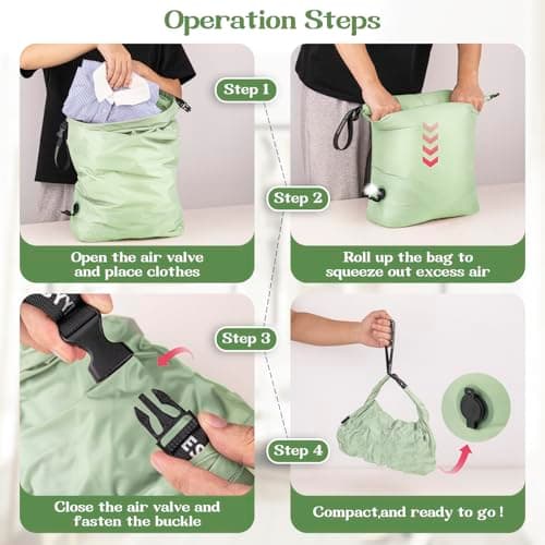 ByYear Travel Laundry Bag for Dirty Clothes, Waterproof Compression Bag — view 6