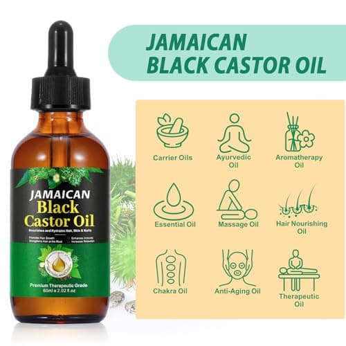 Jamaican Black Castor Oil 120ml – Moisturising Hair & Scalp Oil for Dry Hair, Eyebrows, Eyelashes & Skin Care, Pure Black Castor Oil for Daily Beauty Routine — view 5