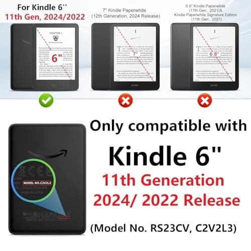 XunyLyee Case for 6" Ebook Reader Case 2024/2022 e-Reader Cover 6 Inch — view 2
