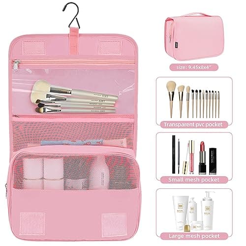 BAGAIL 10 Set Packing Cubes Various Sizes Packing Organizer for Travel Accessories Luggage Carry On Suitcase - Pink — view 3
