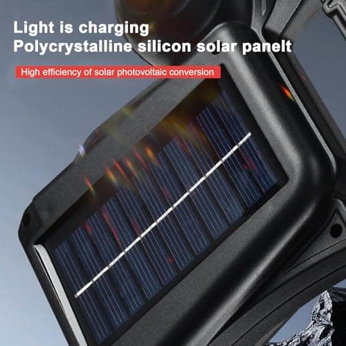Solar Flashlight High Bright Waterproof Solar Powered Rechargeable — view 4