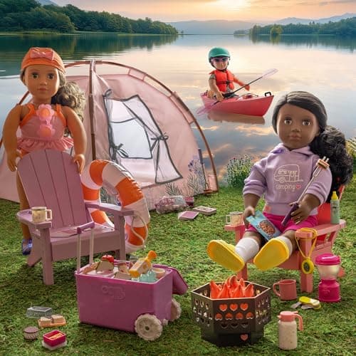 Our Generation Doll Tent Playset, Camping Nights, 18-Inch Camping Toy — view 2
