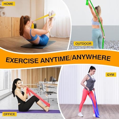 Fokky 2M Resistance Bands, Exercise Band with 4 Different Resistance Levels — view 4