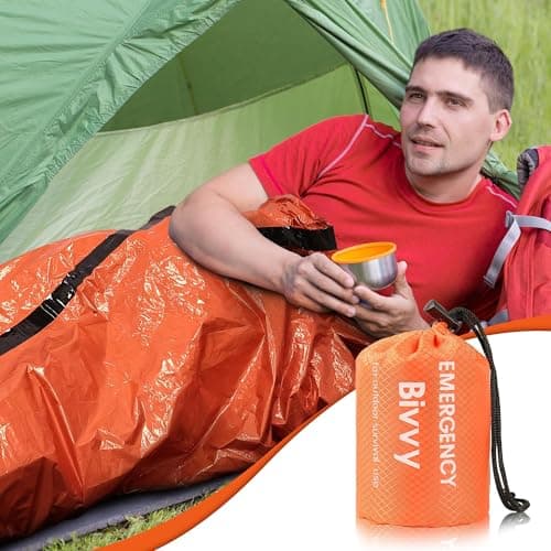 Deecam Emergency Sleeping Bag 4 Pack, Mylar Thermal Bivvy Bag for Camping — view 2