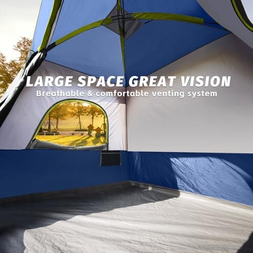UNP Camping Tent 4-8 Person, Tall Family Tent with Standing Room — view 3