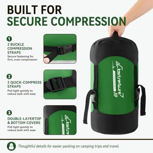 Clostnature Sleeping Bag Compression Sack - Nylon Sleeping Bag Storage Bag — view 2