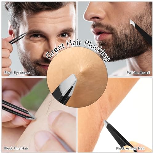 Tweezers Set and Nail Clippers 8Pcs Precision No Gaps Eyebrow Tweezer Kit — view 5