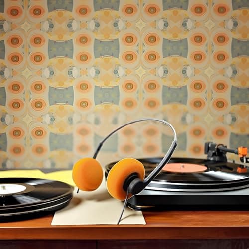 Gowxs Orange Retro Over-Ear Headphone,Vintage Feelings Headphone,Retro Lightweight Earphones,Hi-Fi Stereo Earphone Headset,for Most Mobile Phones Playback Pevices Headphones and Earbuds — view 3