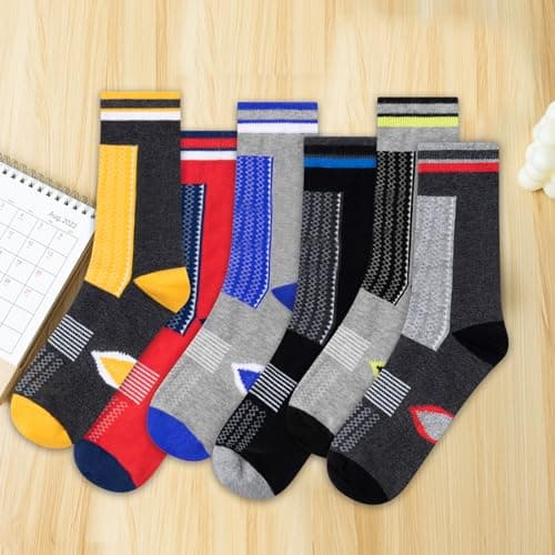 Cirorld Men's Cushioned Moisture Wicking Breathable Work Socks, 6 Pairs — view 6