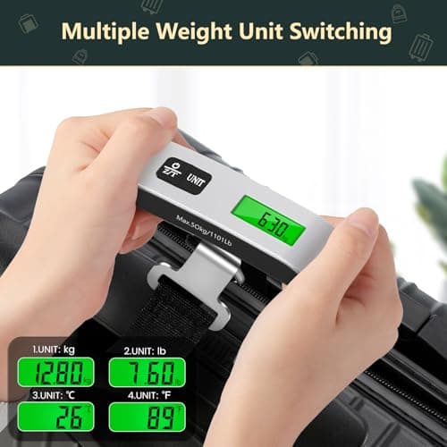 Brencco Electronic Luggage Scales, Portable Scales Max 50 kg/110 Lb — view 2