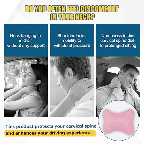 2 Pcs Car Neck Pillow,Headrest Car Seat Neck Support Pillows,Pillow Cushion — view 5