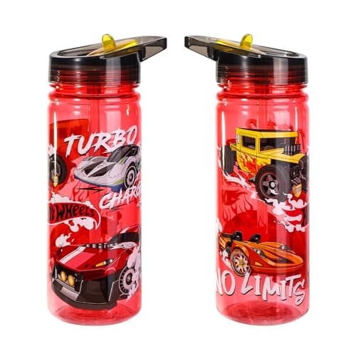 Hot Wheels 580ml Water Bottle for Kids School Drinks Bottle Made of Durable Ecozen Reusable BPA Free — view 3