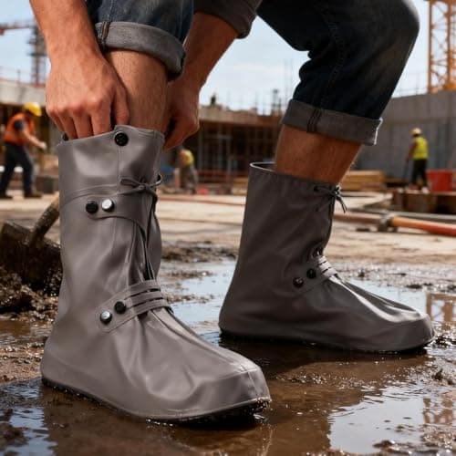 Waterproof Shoe Covers Reusable Silicone Stretchy — view 6