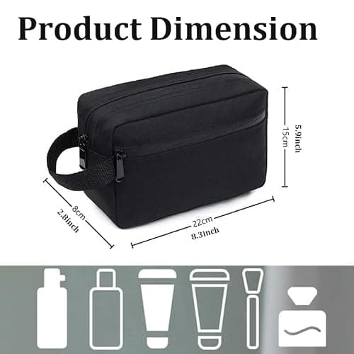 Toiletry Bag for Men Large Travel Wash Bag Travel Toiletry Bag Water-Resistant Gym Shaving Organiser Bag, Shower Bathroom Makeup Bag with Handle — view 2