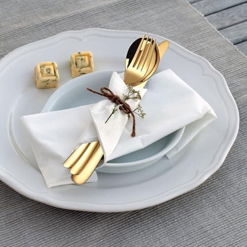 MURRI&MURRDI Stainless Steel Cutlery Set for 1, Reusable Flatware Set with Case, Cutlery Set for Work Stainless Steel Knife Fork Spoon Set 3 Piece (3 Gold) — view 3