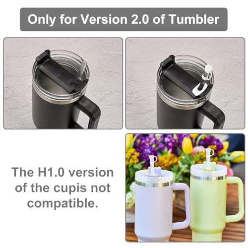 6Pcs Silicone Spill Proof Stopper Set, Tumbler Accessories for Stanley Cup 2.0 Leakproof Silicone Seal Kit - 2 Straw Cover 2 Square Spill Stoppers 2 Round Leak Stoppers — view 4