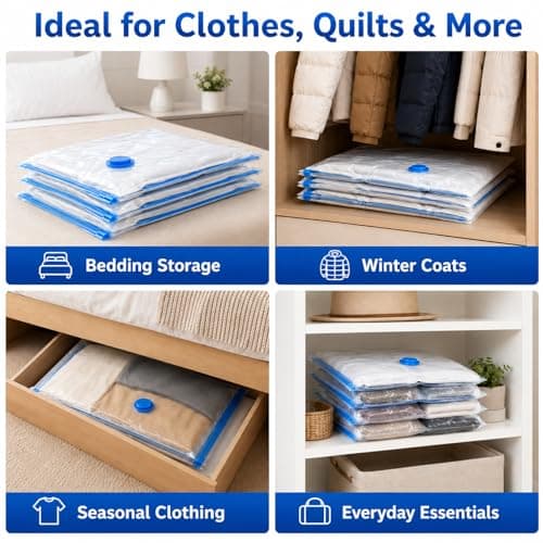 12 Pack Vacuum Storage Bags with Electric Pump, 4 Sizes — view 5