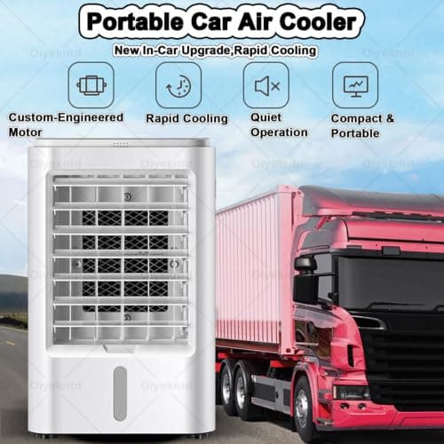 SXXAZLDP Portable Air Conditioner, 4 in 1 Evaporative Cooler with Humidifier & Fan, 3 Speeds for Home Office Car Van, 12V AC Unit — view 5