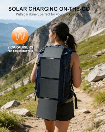 ELECAENTA 30W HPBC ETFE Foldable Solar Charger 2-Port Solar Panel, 0.5kg — view 5