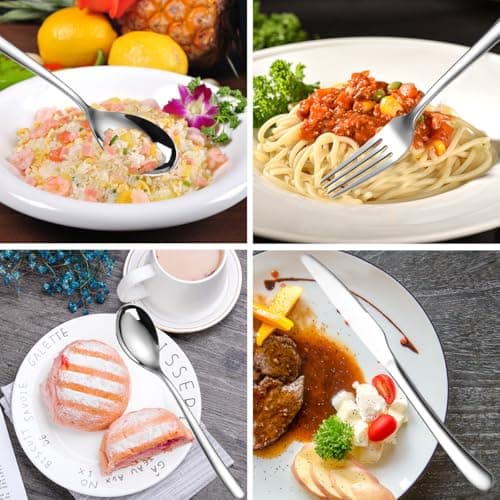 MURRI&MURRDI Stainless Steel Cutlery Set for 1, Travel Knife Fork Spoon with Case, 3 Pieces Cutlery Set for Work Lunch, Portable Reusable Flatware Set for Camping (3 Silvery) — view 4