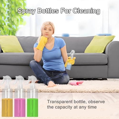 3 Pack Plastic Water Spray Bottle for Hair, 10 oz/300ml Plastic Empty Mister Spray Bottles for Cleaning, Cooking, Plant, Pet (Not Continuous) — view 5