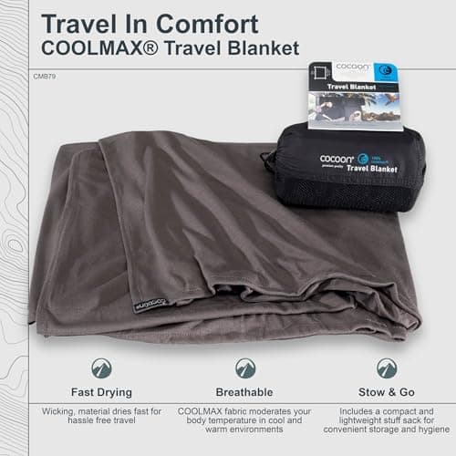 COCOON Travel Blanket CoolMax charcoal 2021 — view 4