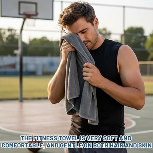 QyueQyat 3 Pack Gym Towel, Gym Towels For Women And Men, 70 X 30 cm Cooling Towel, Quick-Dry Sweat Towel For Fitness, Yoga, Travel And Camping, Soft Microfiber Sports Towels Set — view 5