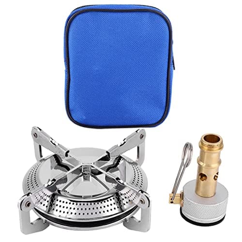 VGEBY1 Portable Mini Camping Stove, Folding Gas Burner for Picnic Hiking Camping, Windproof Cooker with Carrying Bag