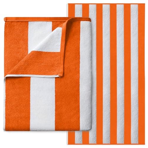 Microfiber Beach Towel Extra Large - Super Absorbent, Sand Free Beach Towels For Adults (100x200 cm) - Beach Towel 1 Piece - Quick Dry Beach, Swimming Towel, Pool Towel, Gym - Orange