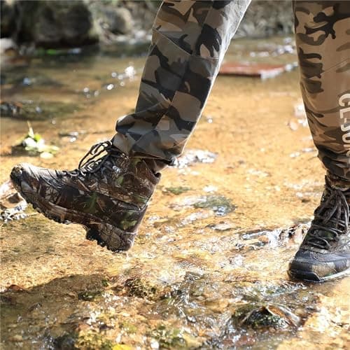 SANANG Waterproof Hunting Shoes Camo Lightweight Hiking Shoes Men's Military Tactical Army Combat Boots Size 5.5-12 — view 2