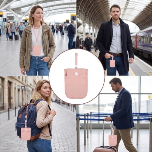 Chsoejuf Bra Wallet, Hidden Travel Bra Wallet, Travel Pouch — view 5
