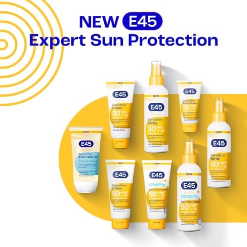 E45 Kids & Baby Sun Lotion for Sensitive Skin SPF 50+. Face & Body Gentle Sun Cream with UVA & UVB Protection with Avocado Oil. For Dry Sensitive Skin and Eczema Prone Skin -180 ml — view 6