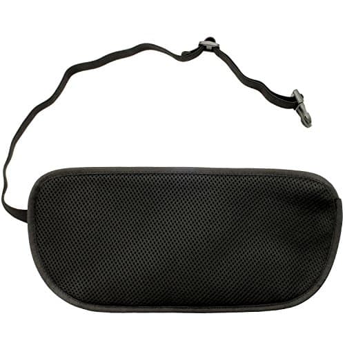 CampTeck U6680 RFID Faraday Signal Blocking Hidden Money Belt Travel Pouch Wallet for Cash, Passport, Debit & Credit Cards, Smartphone etc – Black — view 4