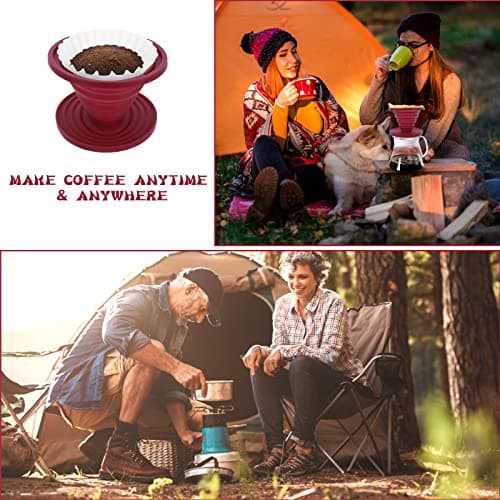 Prasacco Pour Over Coffee Dripper Foldable Travel Pour Over Coffee Maker — view 6