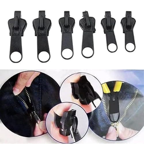 12Pcs Black Fix Zip Puller, Zip Repair Set, Zip Slider Repair Instant Kit, Instant Zipper Set, Fix Zipper Removable Rescue Replacement Pack for Coats Jacket, Luggage, Backpacks — view 4
