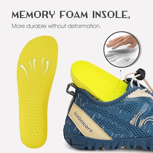 Barefoot Shoes Men Women Water Shoes Wide Lightweight Walking Shoes(A Blue,6.5UK) — view 6