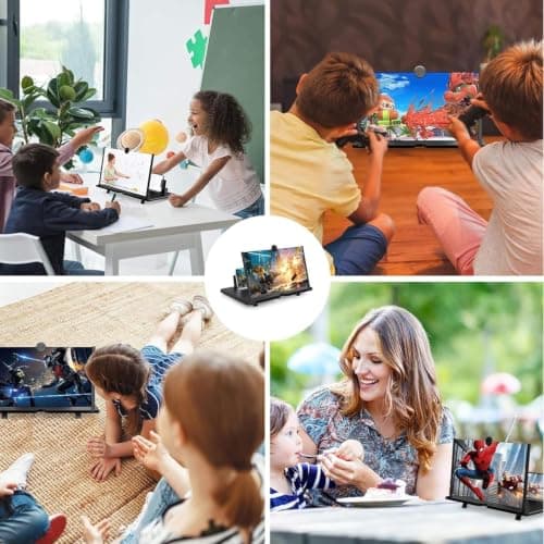 SagTuol Phone screen magnifier 20 zoll, Phone magnifying screen,3D HD Smartphone amplifier, for Movie Smartphone Cell,Screen Amplifier compatible all smartphones — view 6