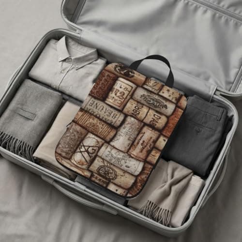 Wine Cork Print Travel Packing Cubes Waterproof Compression Bags Portable Packing Bags For Suitcases — view 6