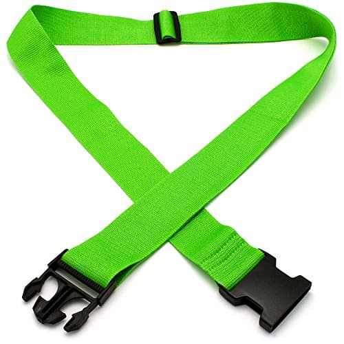 CampTeck U6746 Long Travel Luggage Straps Adjustable Suitcase Safety Belts– Green, 1 Pair — view 3