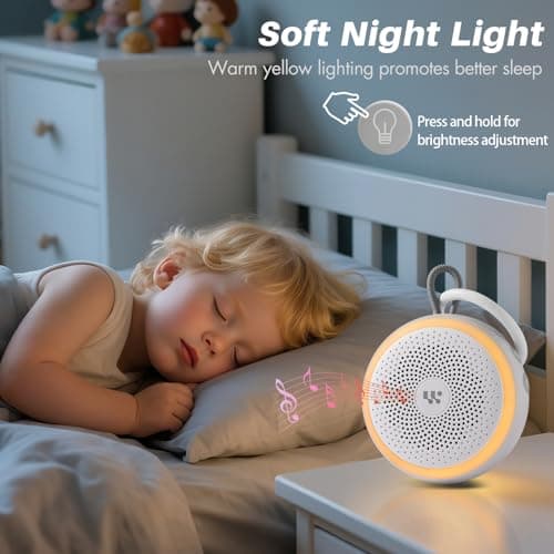 White Noise Machine Portable Sound Machine for Baby Adult Features Powerful Battery, 20 Soothing Sound, Noise Canceling for Sleeping, Sound Therapy for Office Home, Travel, Registry Gift — view 5