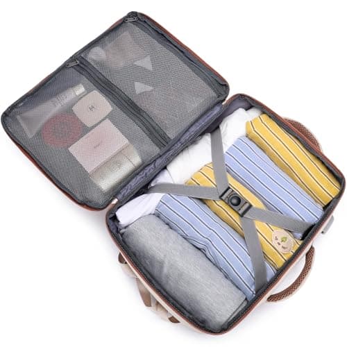 Ryanair Cabin Bags 40x30x20 Underseat 24L Small Travel Backpack for Women Hand Luggage Backpack Carry-ons Bag Cabin Size for Airplanes Flight Bag Travel Rucksack with USB Charging Port,Beige-brown — view 4