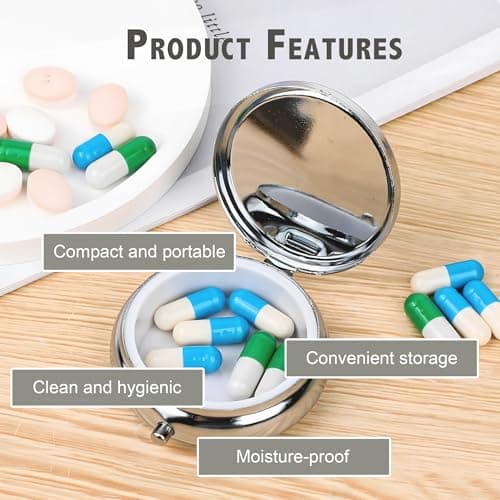 Portable Small Pill Box & Tablet Organiser – for Daily Medication — view 4