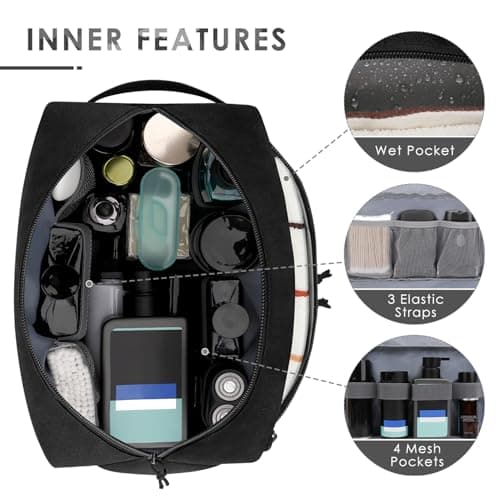 ETRONIK Tactical Toiletry Bag Men, Travel Wash Bag with Double Compartment — view 3