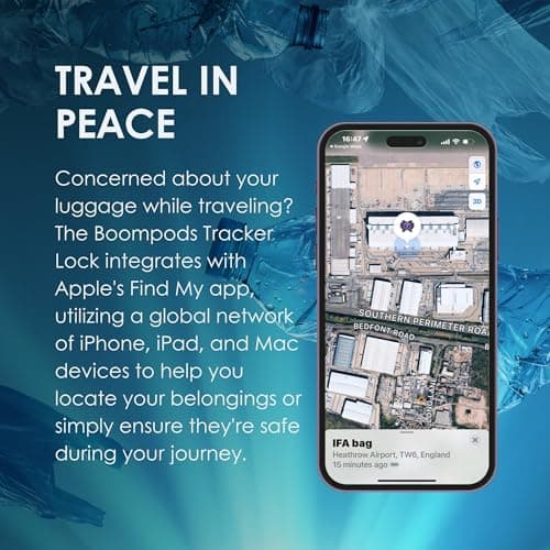 Boompods Tracker Lock - Bluetooth, Blue — view 3
