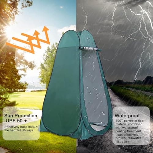 BREEZENEST Pop Up Camping Tent 2-3 Person, Waterproof Windproof Instant Pop-Up Tent 4 Season Portable Privacy Tent for Camping Hiking Outdoor Shelter with Carry Bag (Army Green) — view 6