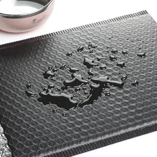 Black Pvc Bubble Storage Bags 25pcs, Shockproof Packing Pouches — view 4