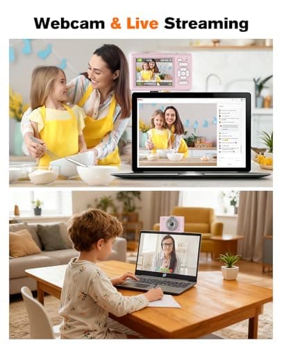 QIVORO Digital Camera 4K 64MP Portable Vlogging Camera with 32GB SD Card — view 4