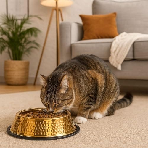 Stainless Steel Dog Bowl,Dog Feeding Bowls, Non-Slip Stainless Steel Dish(Gold) — view 2